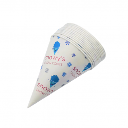 100 Snow Cone Cups - Leak Proof